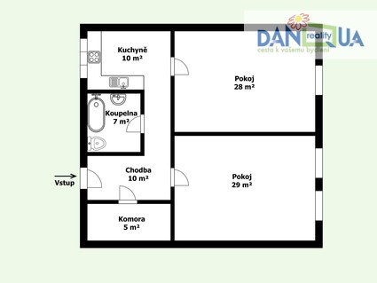 Cihlový byt 2+1 o výměře 89m2 v centru Plzně - Fotka 17