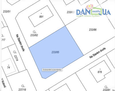 Stavební pozemek 933 m² – Sedlec u Starého Plzence, kompletní sítě - Fotka 1